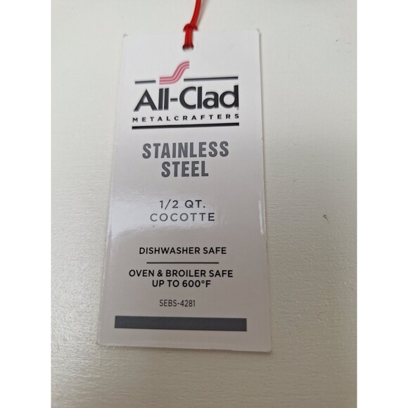 NWT All-Clad 1/2 Qt. Mini Stainless Steel Cocotte Dutch Oven w/ Lid - Picture 6 of 7